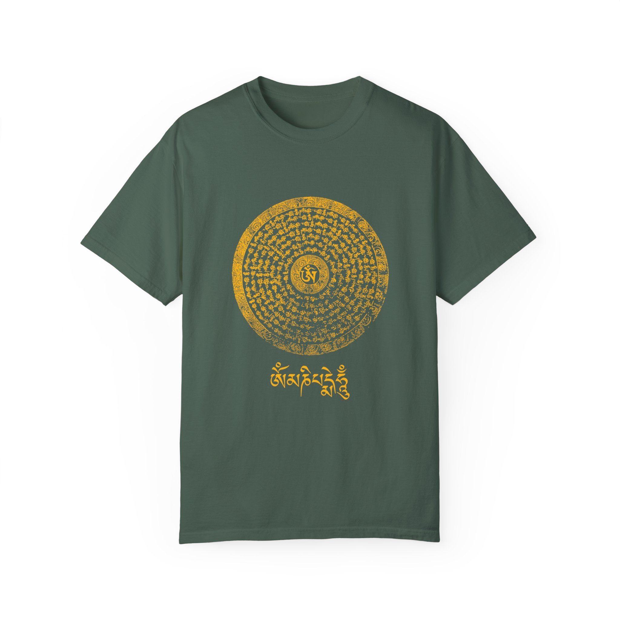 Om Mani Padme Hum Design - Unisex Garment-Dyed T-shirt