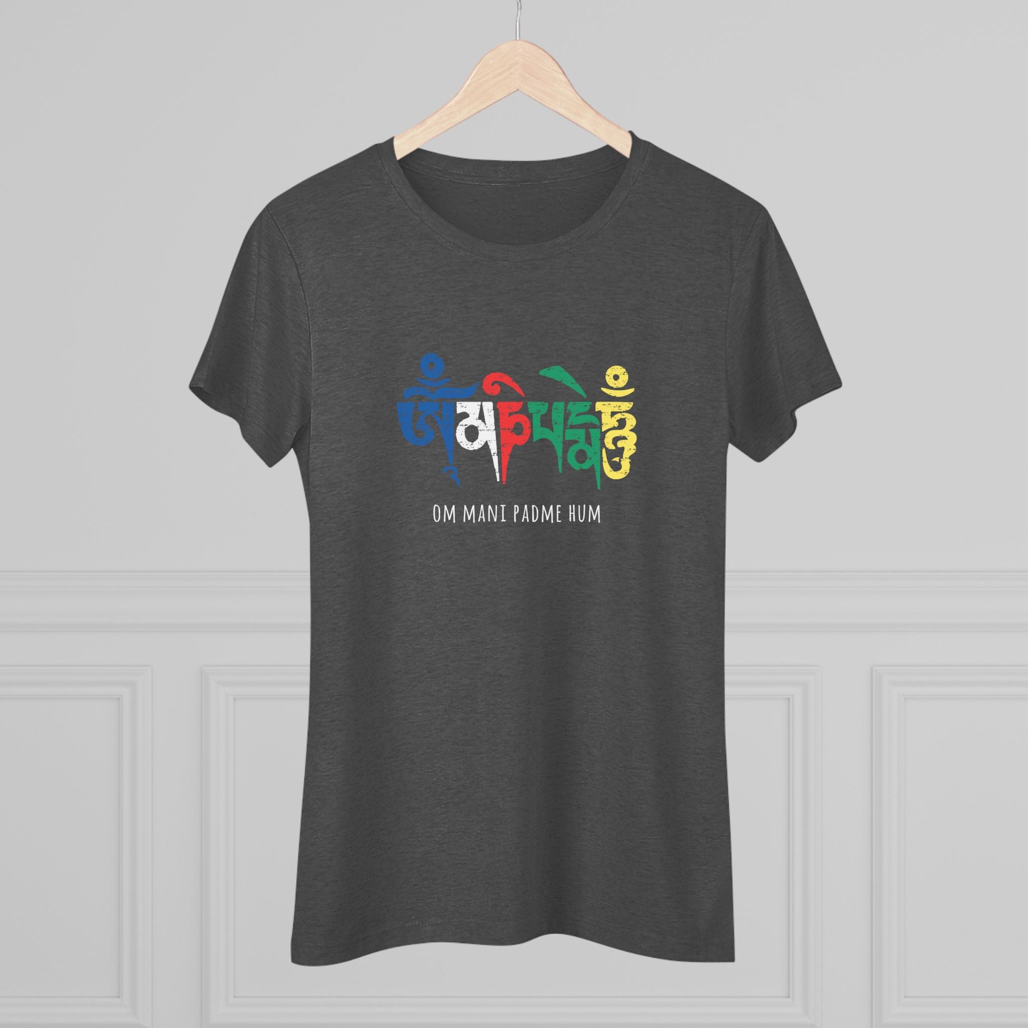 Women's Triblend Tee - Om Mani Padme Hum Spiritual Shirt