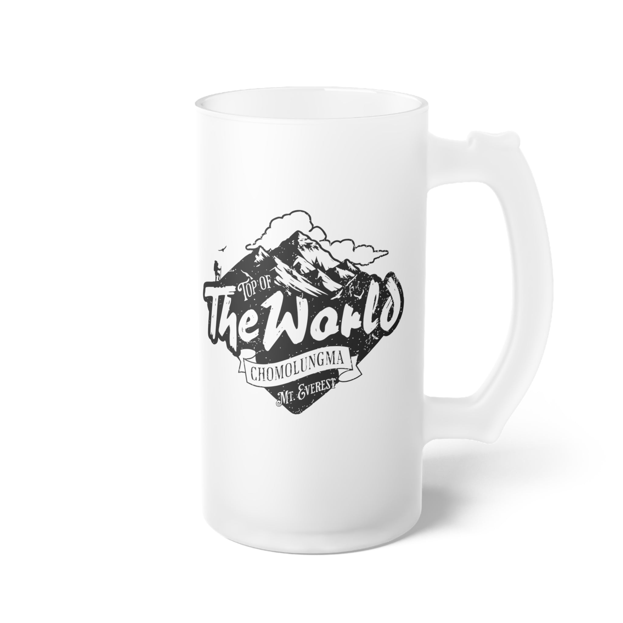 Top of the World - Chomolungma Frosted Glass Beer Mug