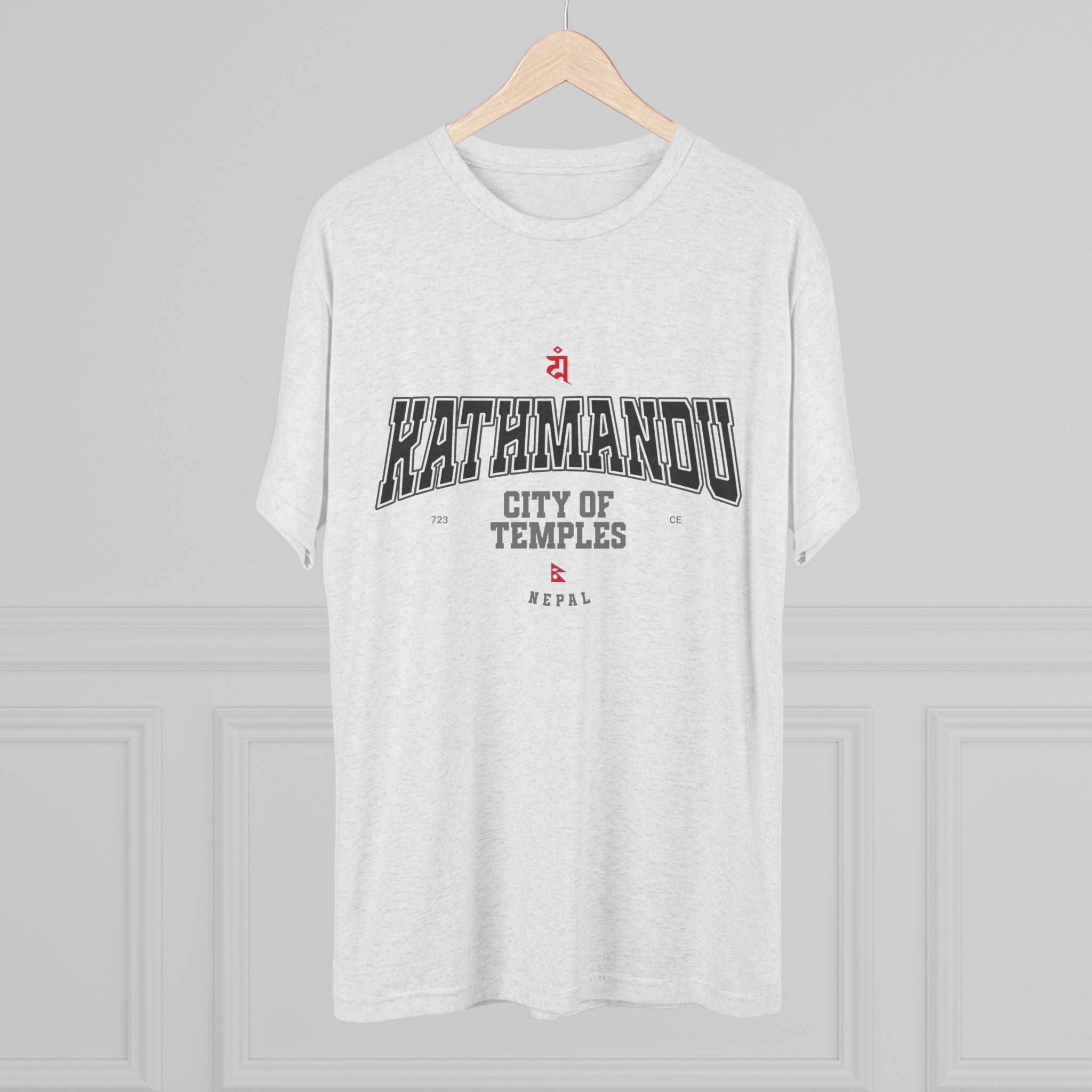 Kathmandu City of Temples Unisex Tri-Blend Crew Tee