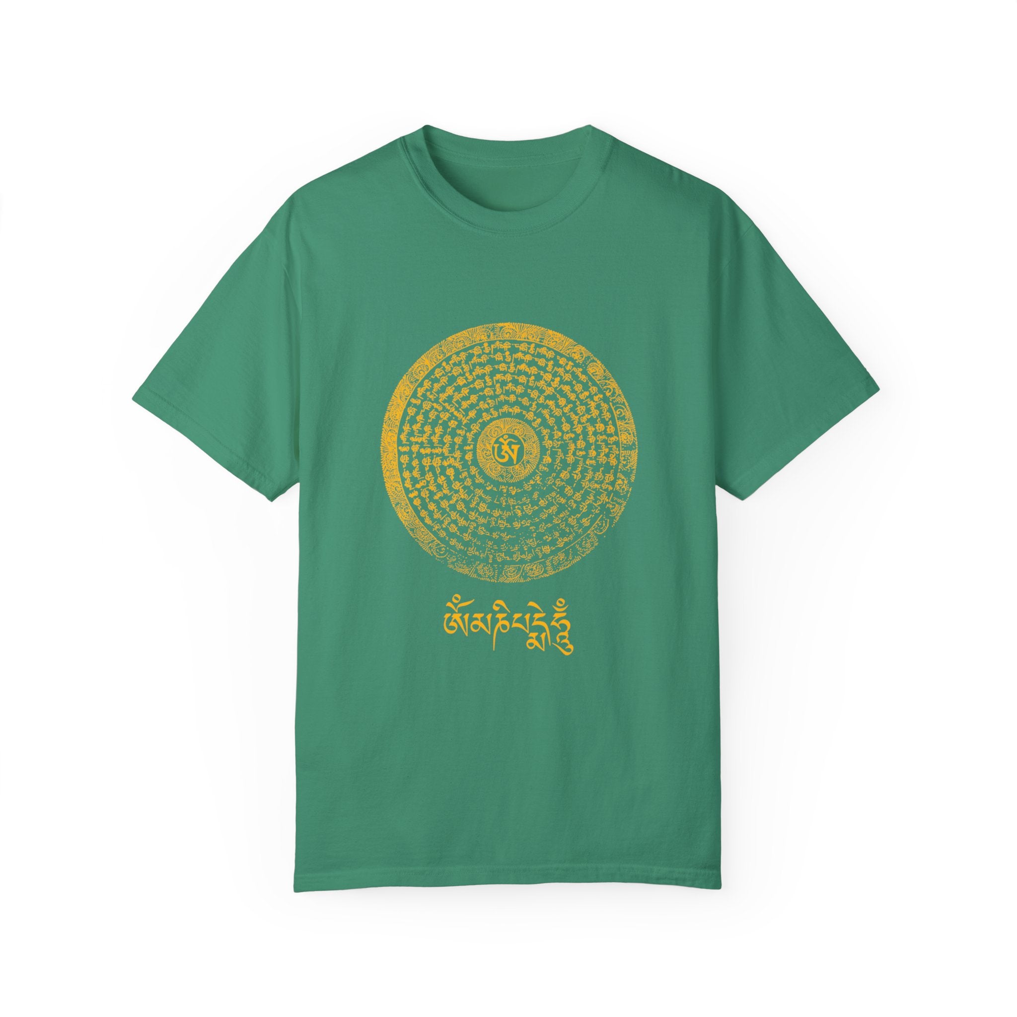 Om Mani Padme Hum Design - Unisex Garment-Dyed T-shirt