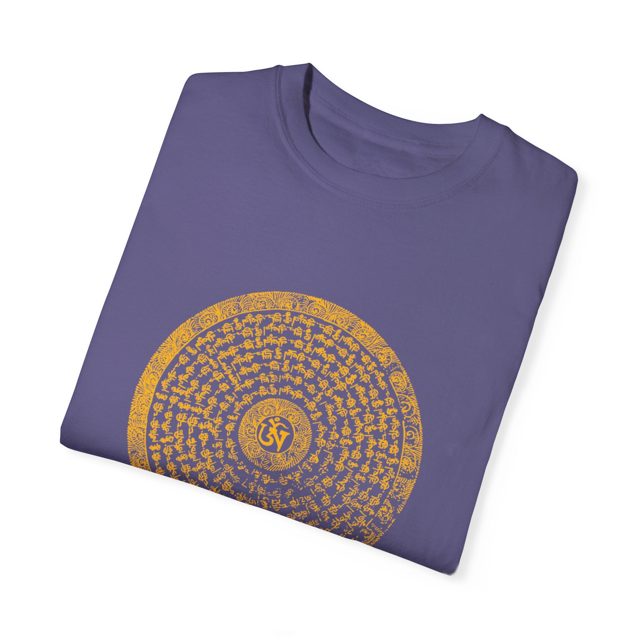Om Mani Padme Hum Design - Unisex Garment-Dyed T-shirt