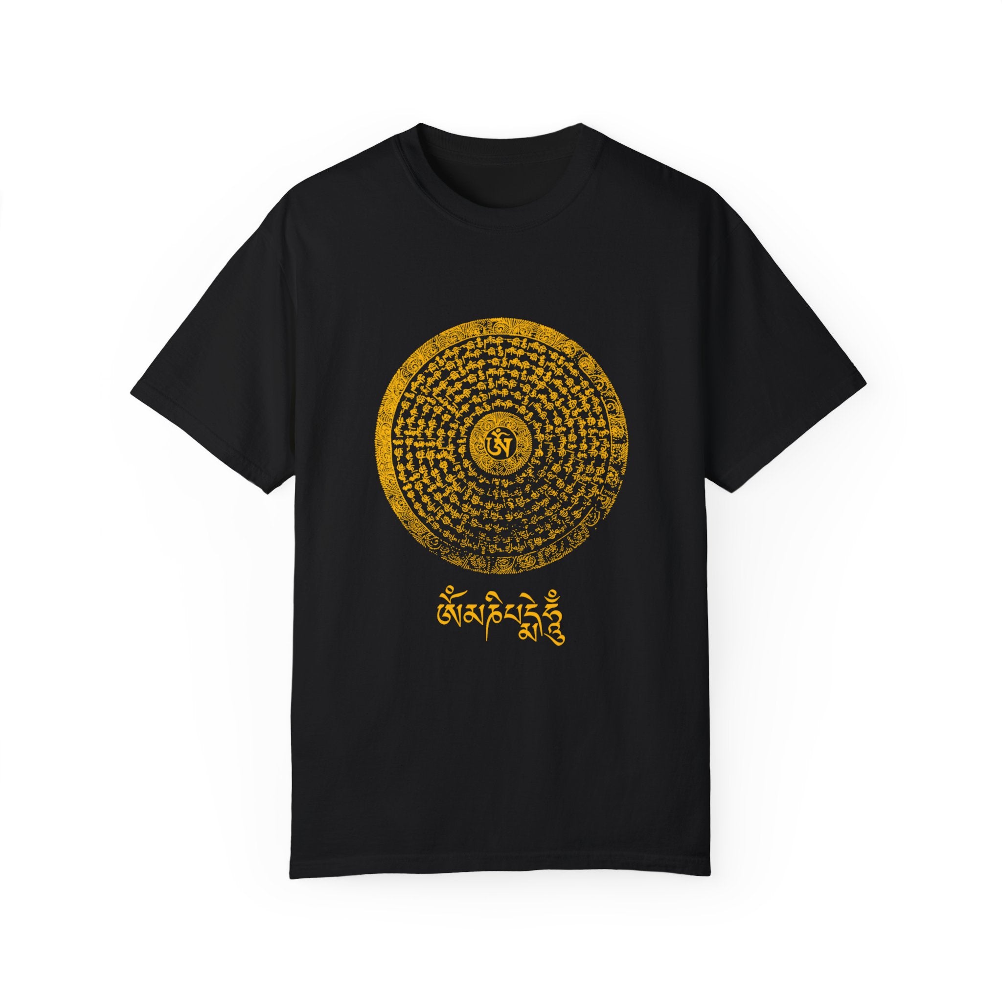 Om Mani Padme Hum Design - Unisex Garment-Dyed T-shirt