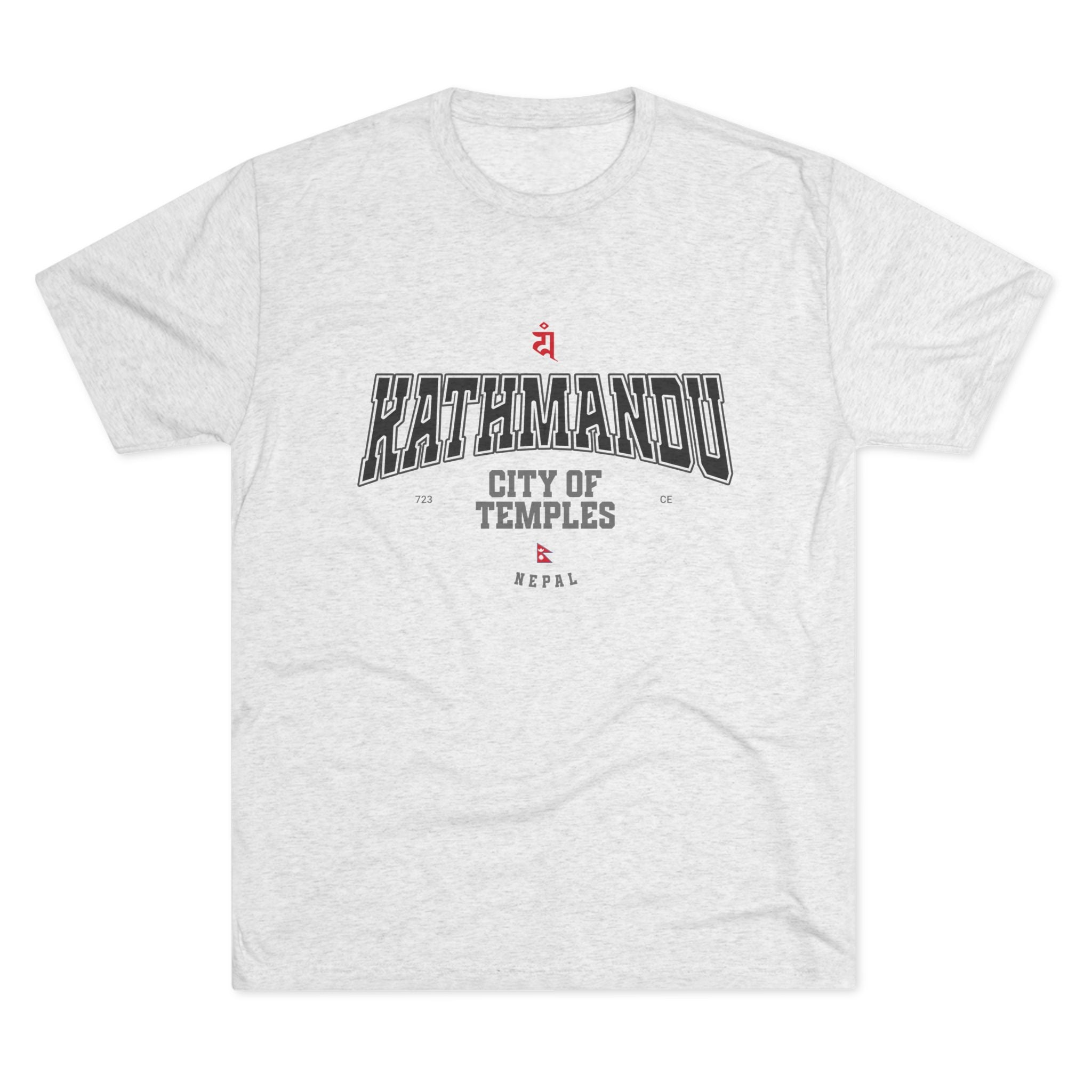 Kathmandu City of Temples Unisex Tri-Blend Crew Tee