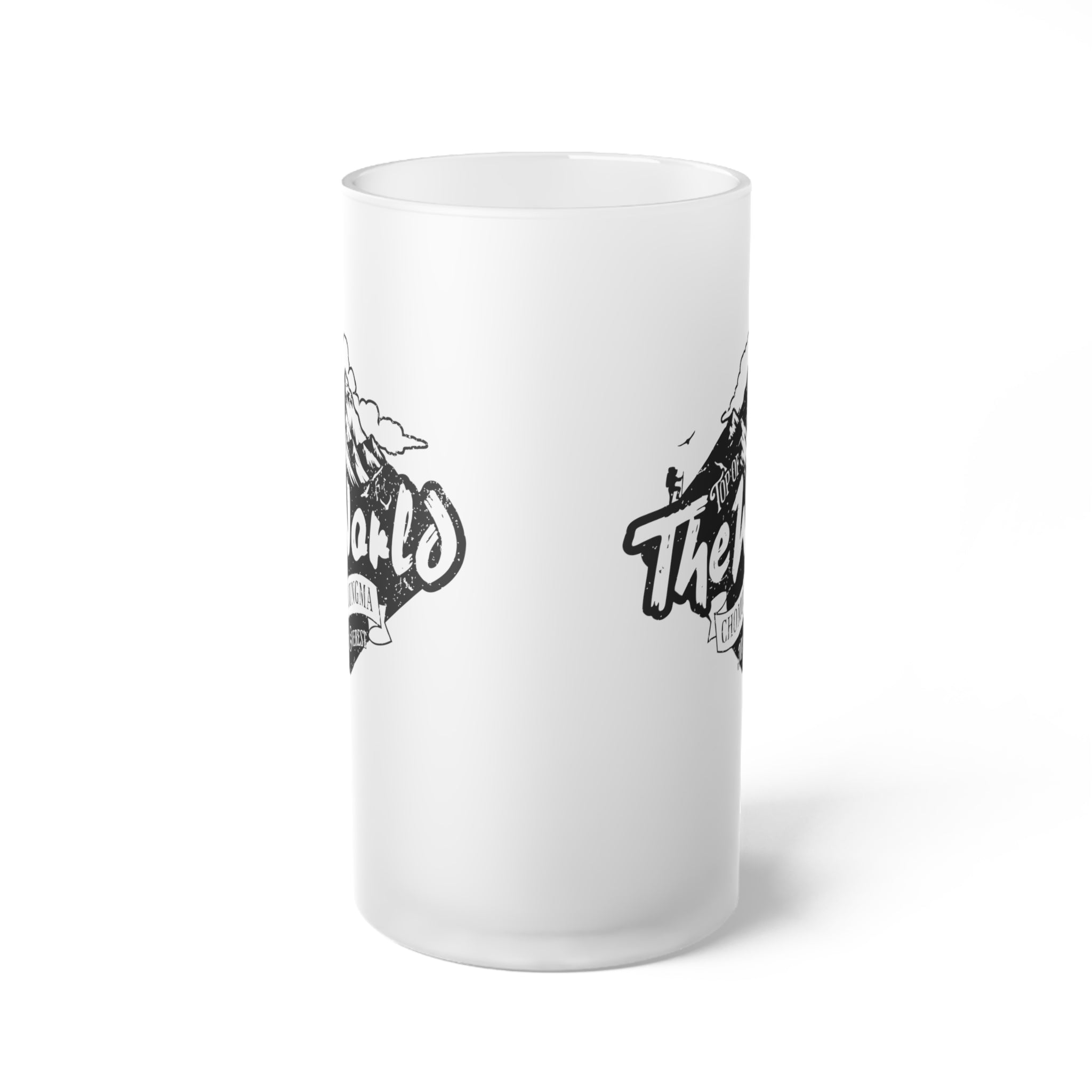 Top of the World - Chomolungma Frosted Glass Beer Mug