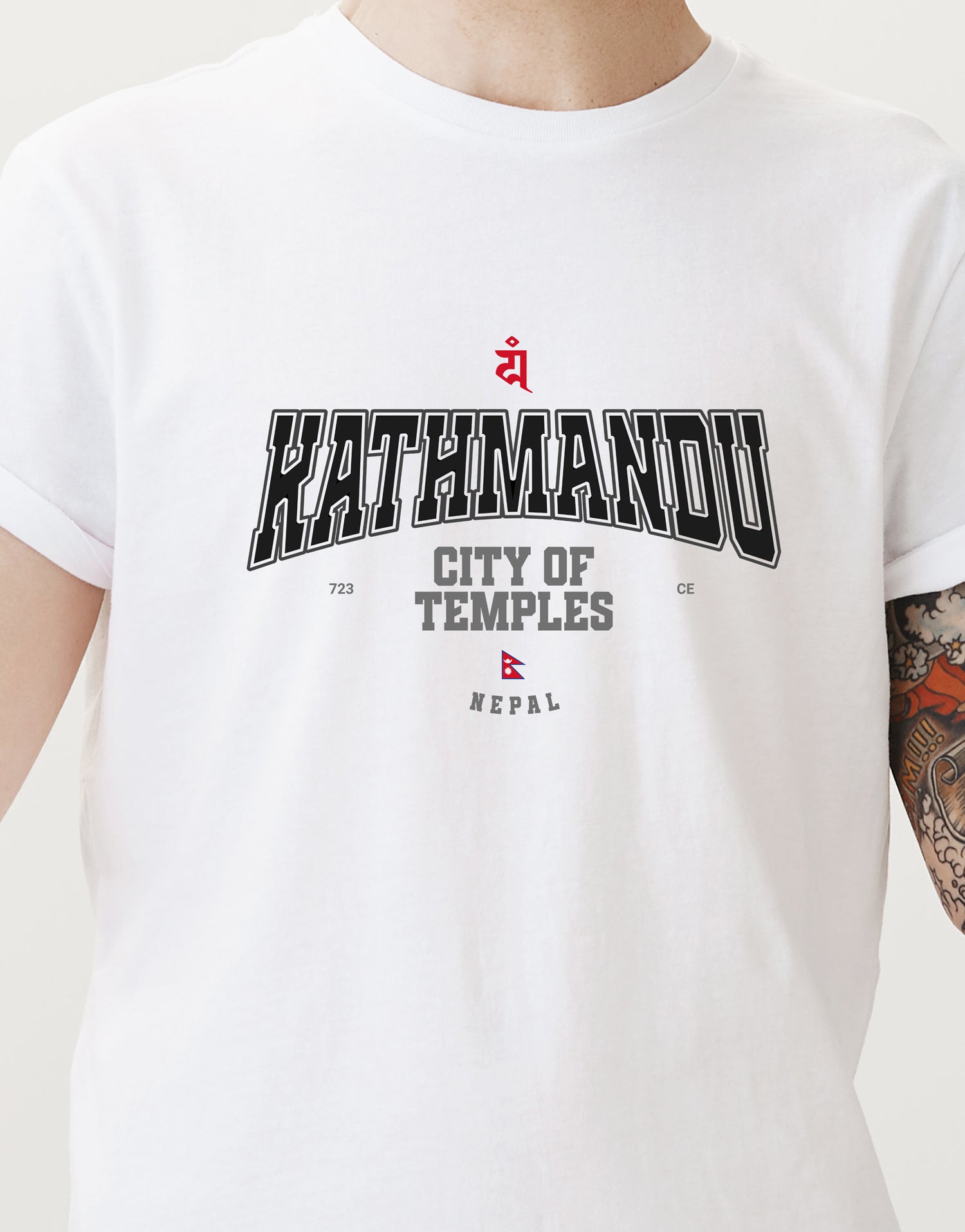 Kathmandu City of Temples Unisex Tri-Blend Crew Tee