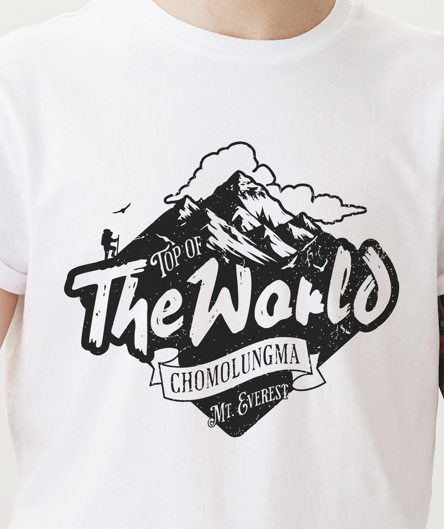 Top of the world - Chomolungma Mt-Everest T-Shirt