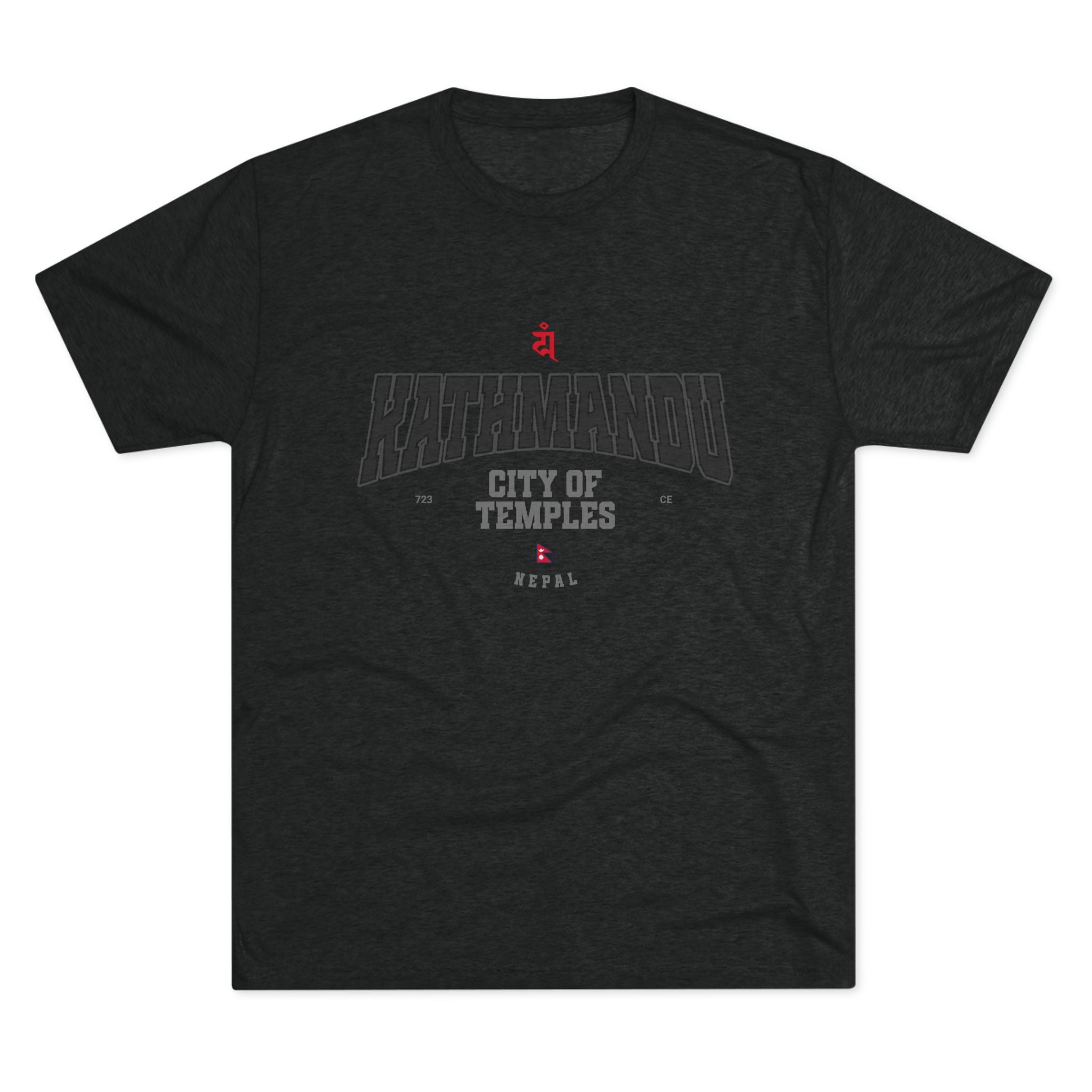 Kathmandu City of Temples Unisex Tri-Blend Crew Tee