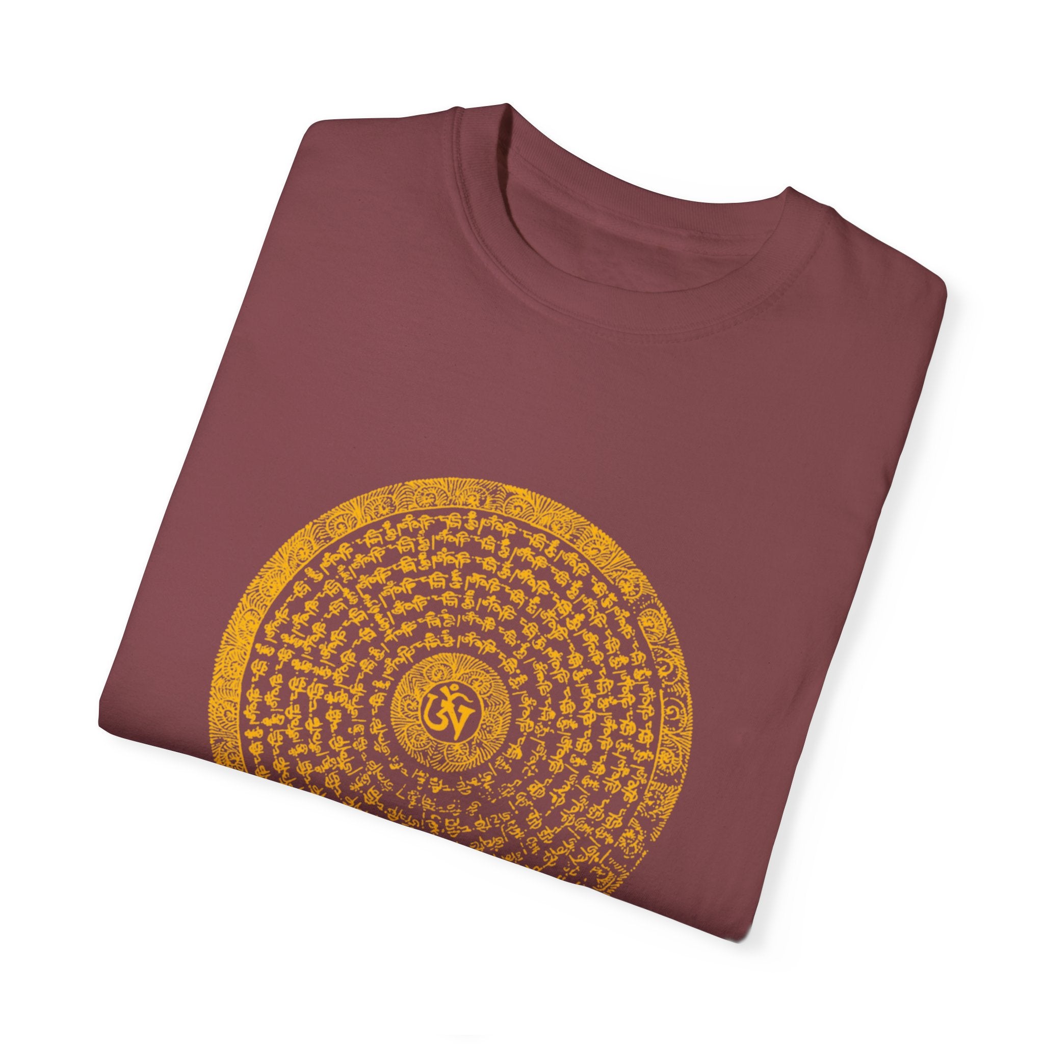 Om Mani Padme Hum Design - Unisex Garment-Dyed T-shirt