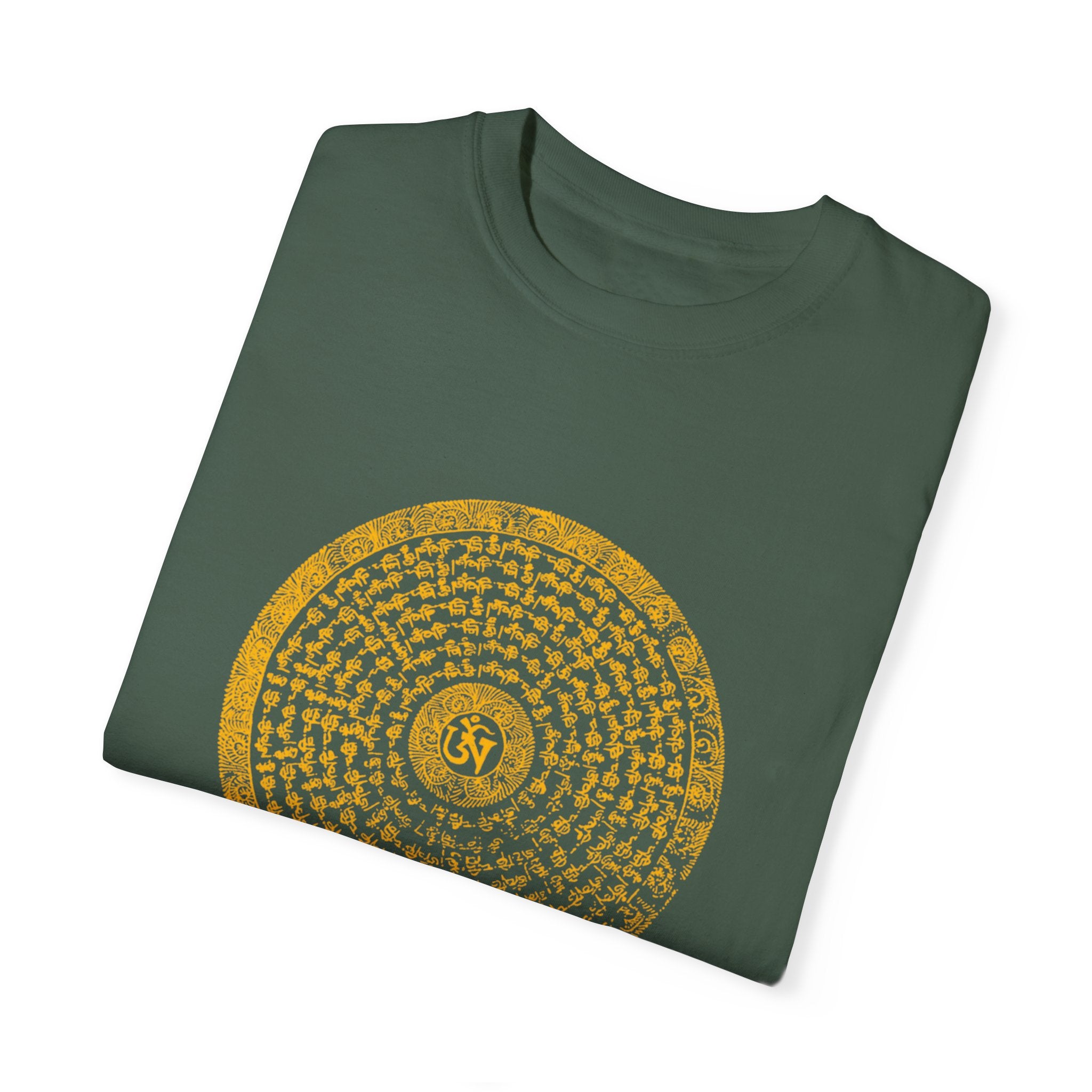 Om Mani Padme Hum Design - Unisex Garment-Dyed T-shirt