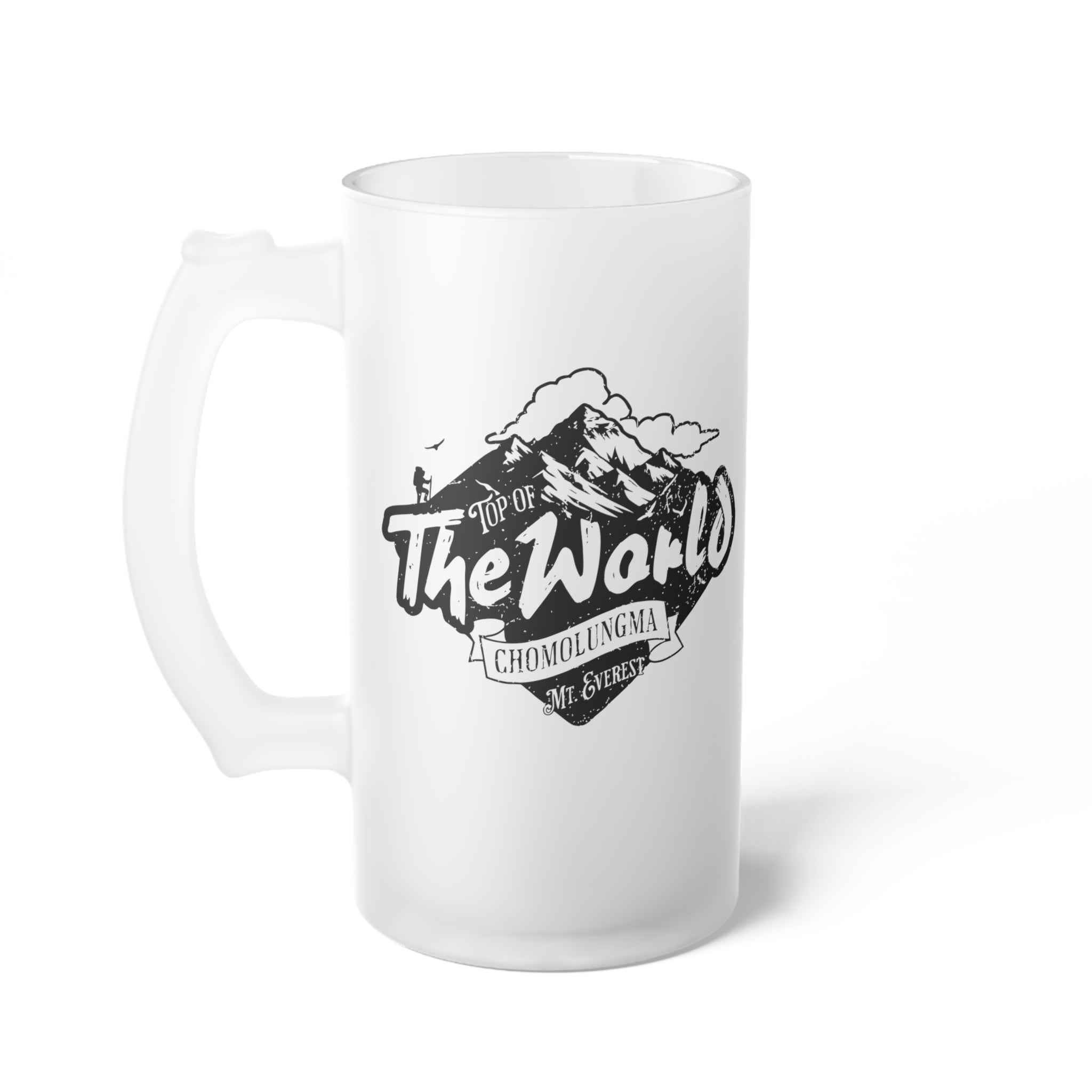 Top of the World - Chomolungma Frosted Glass Beer Mug