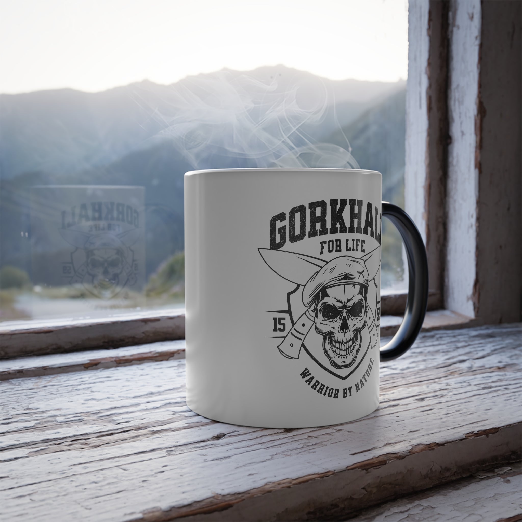 Gorkhali For Life Color Morphing Mug - Customizable Magic Heat Sensitive Coffee Cup