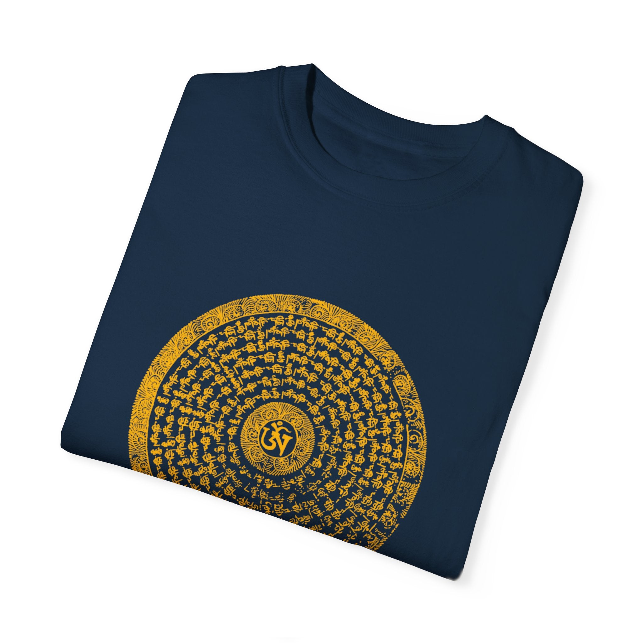 Om Mani Padme Hum Design - Unisex Garment-Dyed T-shirt