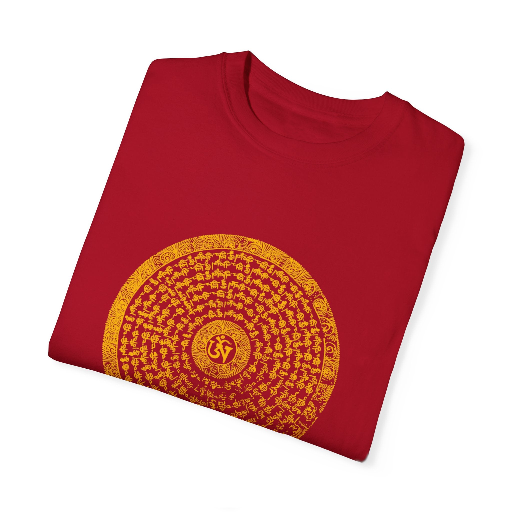 Om Mani Padme Hum Design - Unisex Garment-Dyed T-shirt