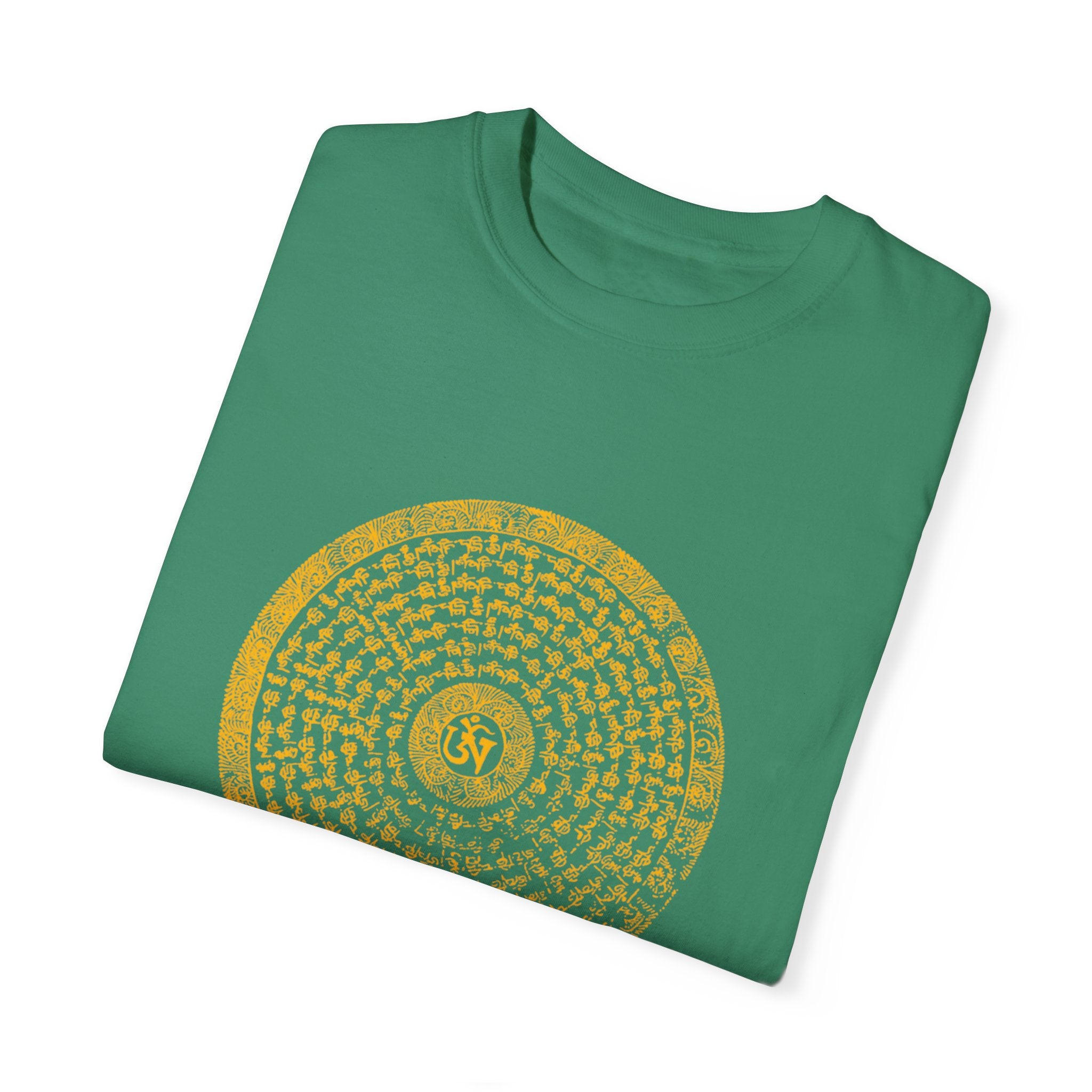 Om Mani Padme Hum Design - Unisex Garment-Dyed T-shirt