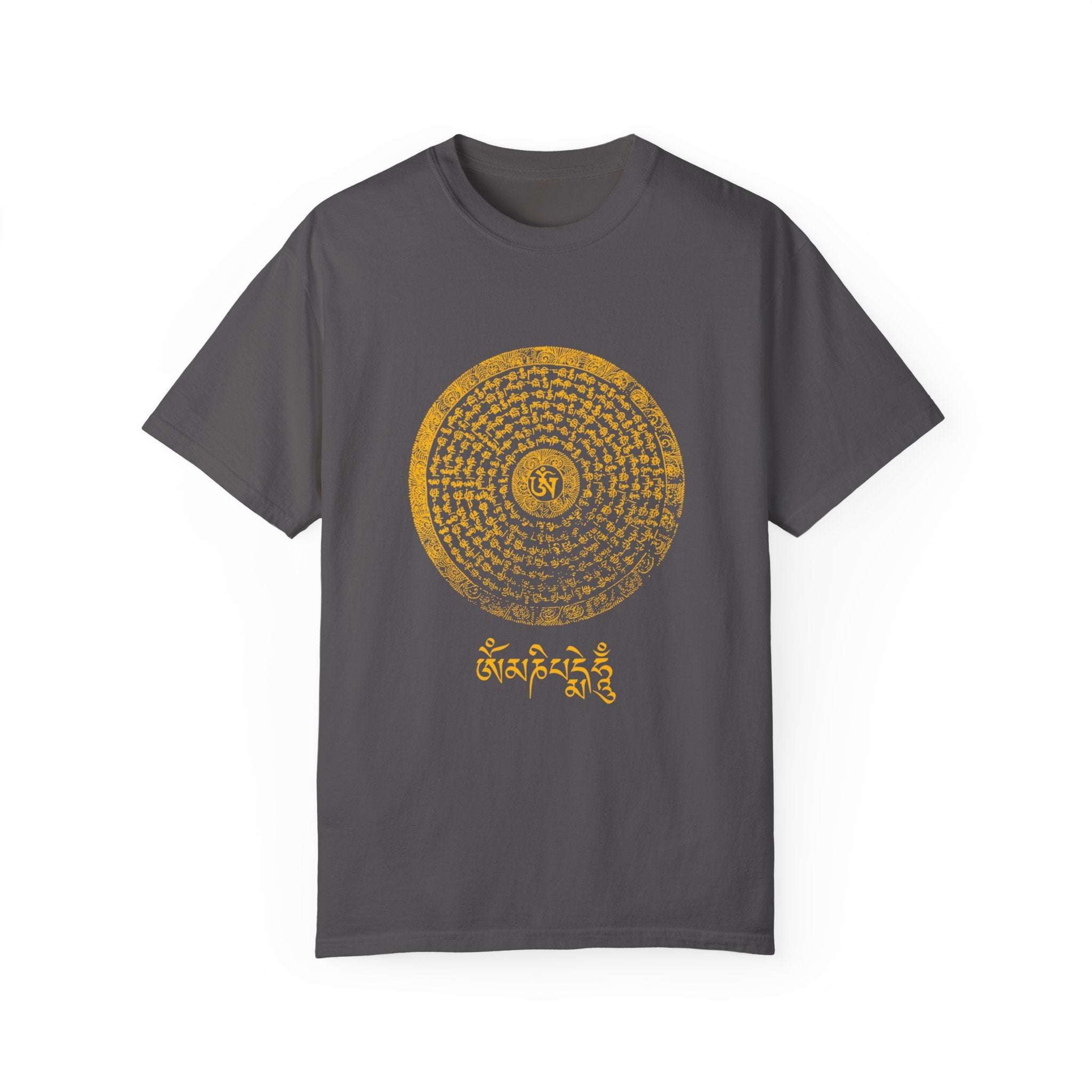 Om Mani Padme Hum Design - Unisex Garment-Dyed T-shirt