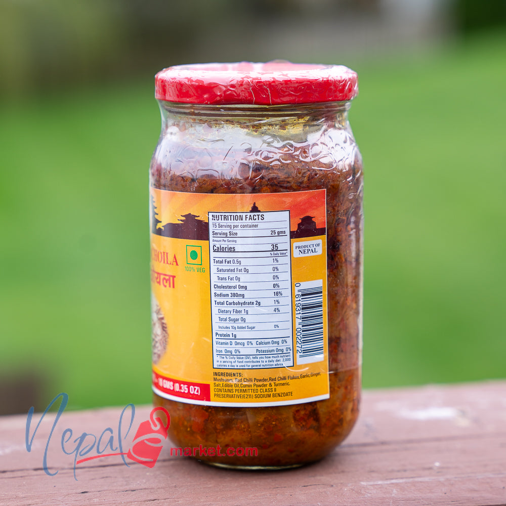 Rato Bhale Mushroom Choila (Chyau ko Choila)