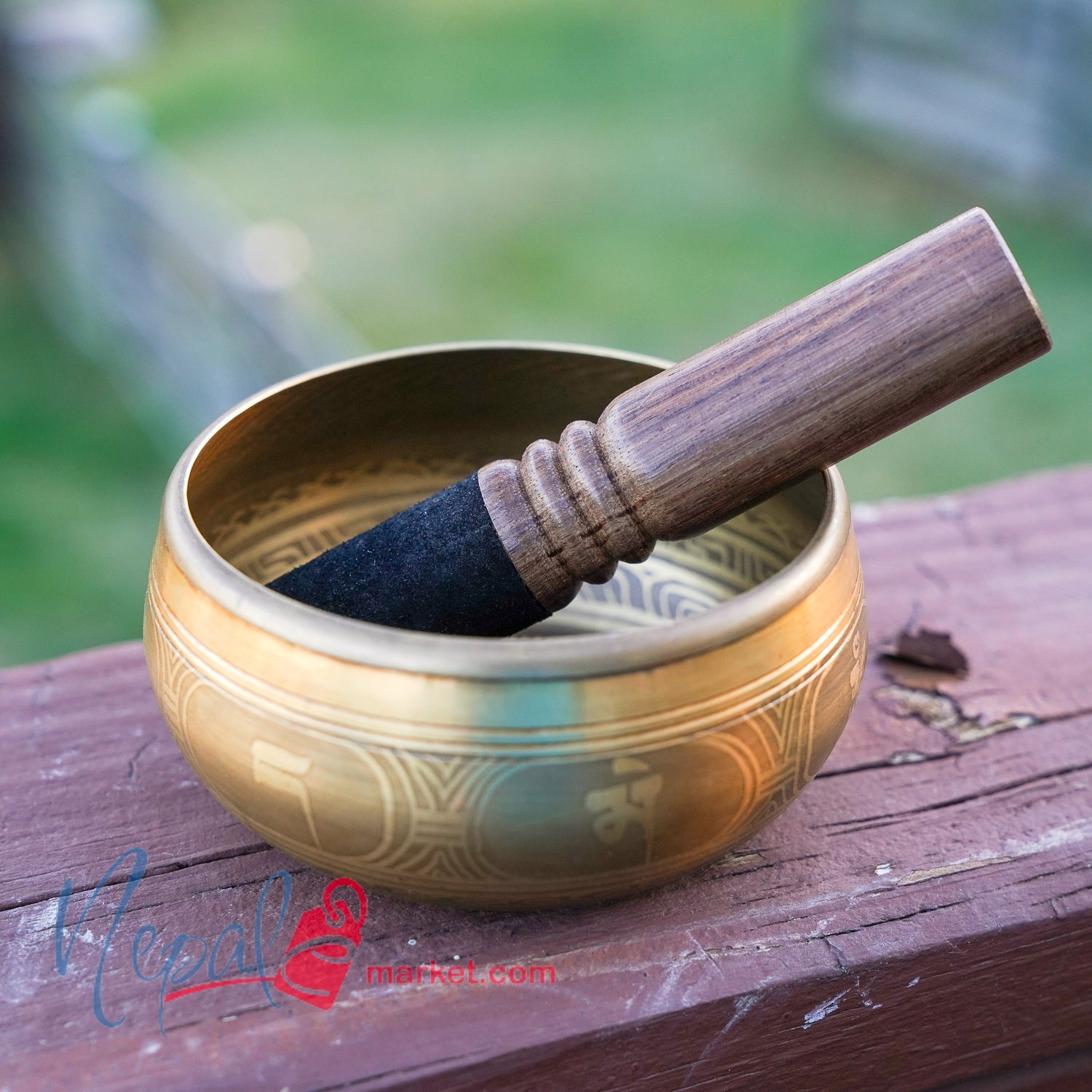 Handcrafted Tibetan Singing Bowl with Wodden Stick