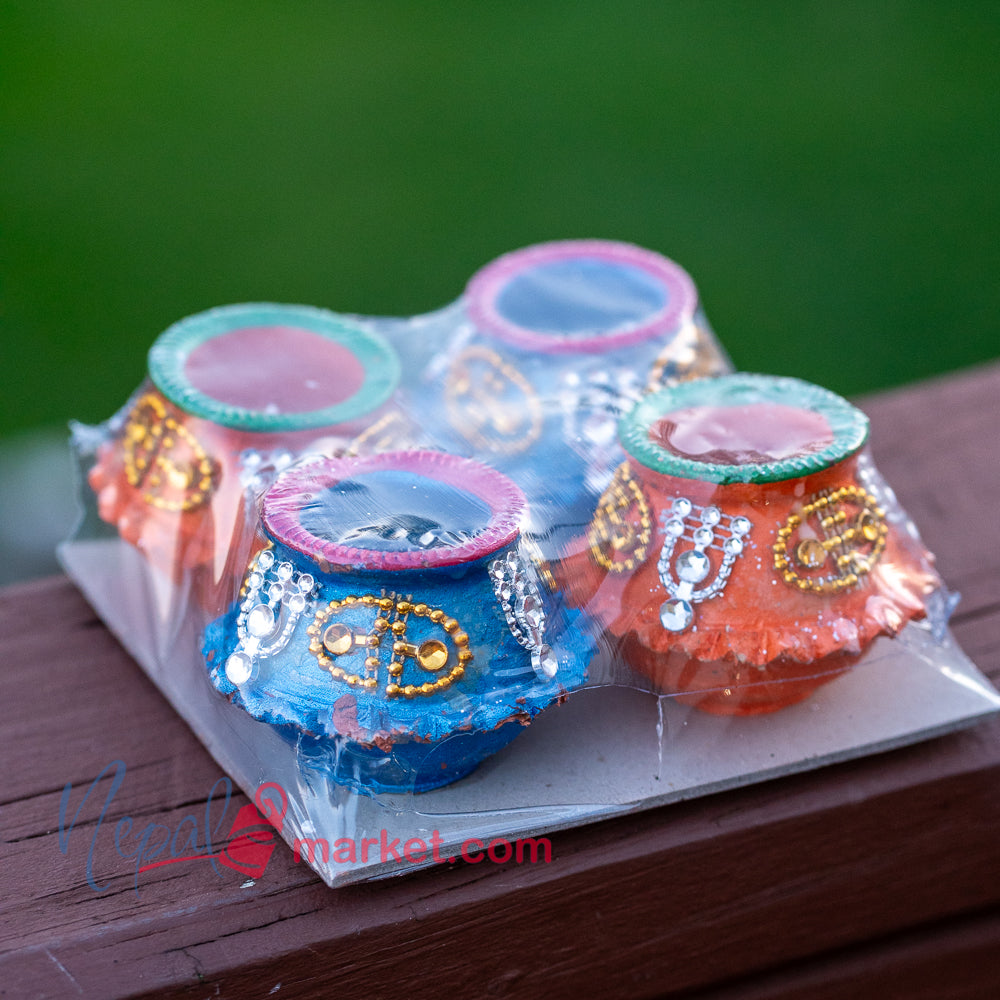 Clay Diyo Kangri with Wax - 4 pcs