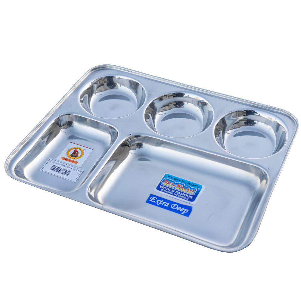 Rato Bhaley Stainless Steel Rectangle Khandey Thaal