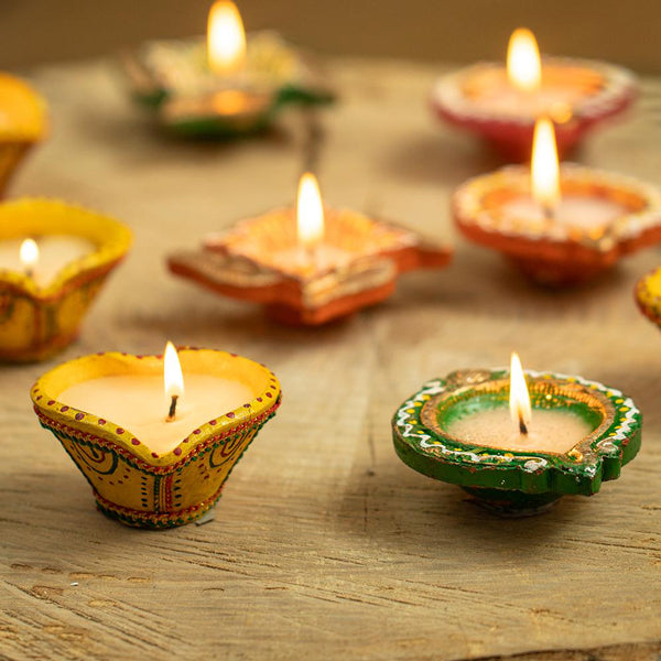 Assorted Colorful Clay Diyo with Wax