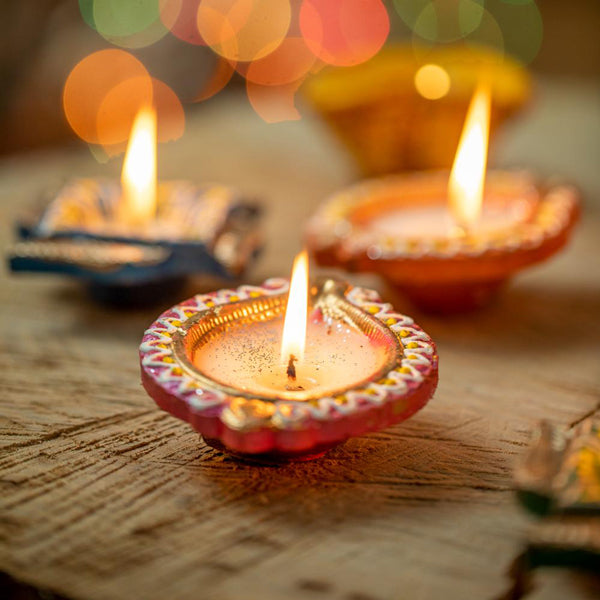 Assorted Colorful Clay Diyo with Wax