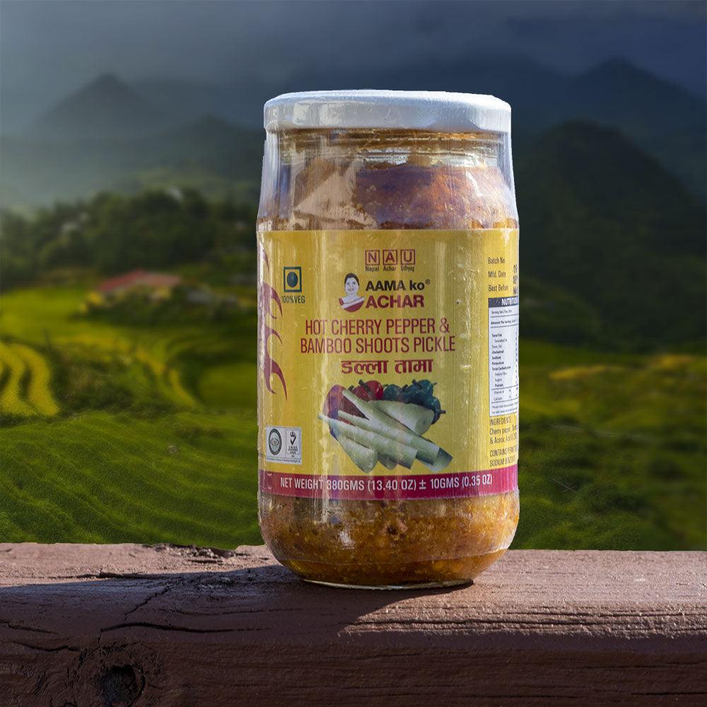 Dalla & Bamboo Shoots Pickle (Nepali Tama and Hot Cherry Pepper)
