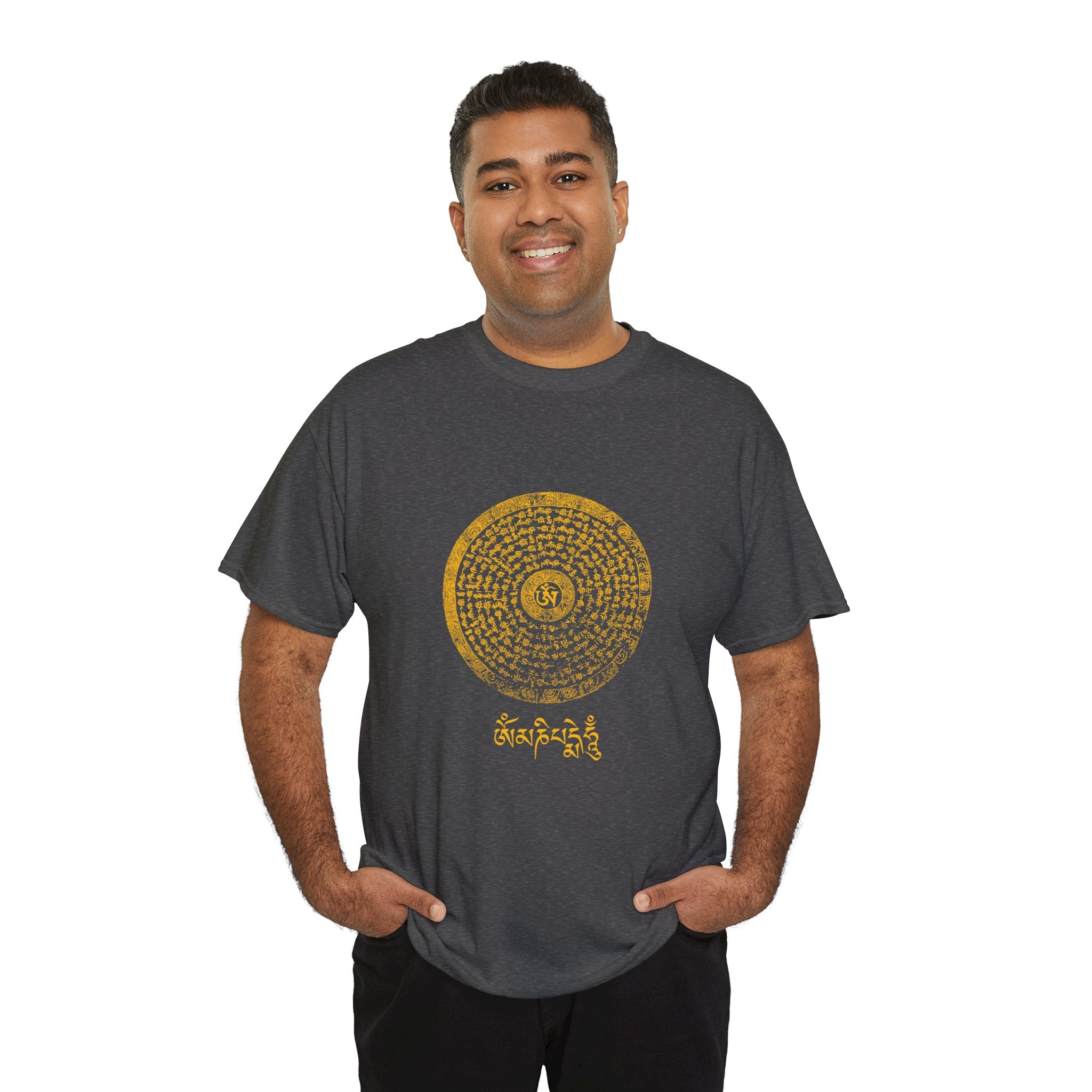 Om Mani Padme Hum Unisex Heavy Cotton Tee