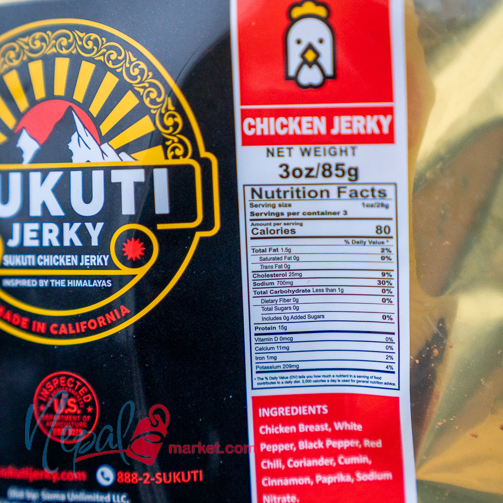 Chicken Sukuti Jerky 3 oz.