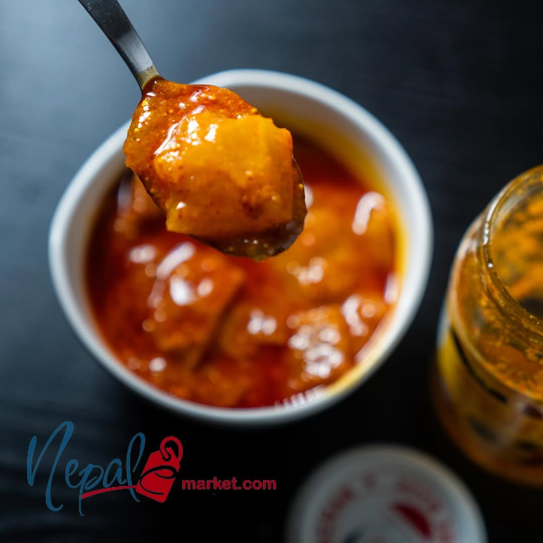 Rato Bhale Cucumber Pickle (Khalpi Achar)