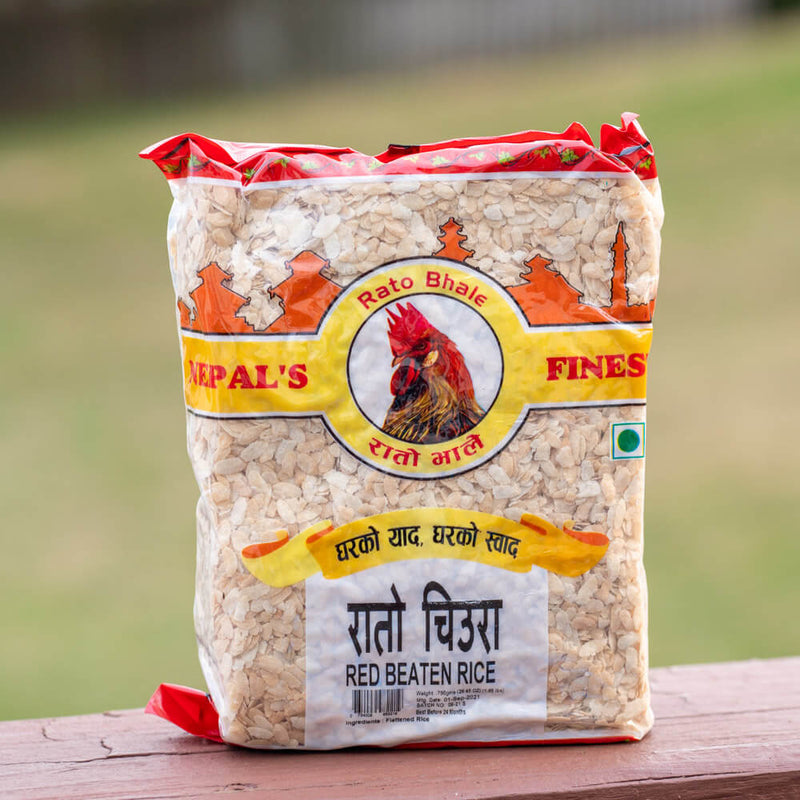 Rato Bhale Nepali Red Chiura (Beaten Rice)