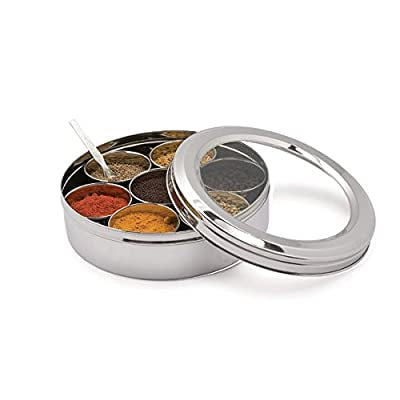 See Through Stainless Steel Masala Dabba